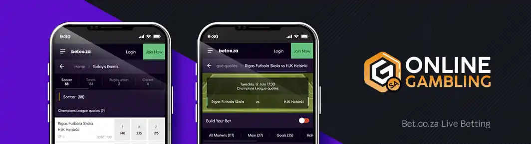 Bet.co.za Live Betting for South African Players