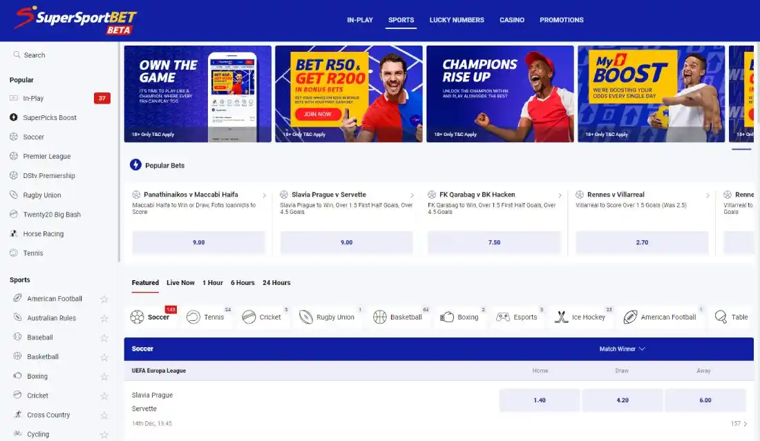 SuperSportBet Website Launches in South Africa