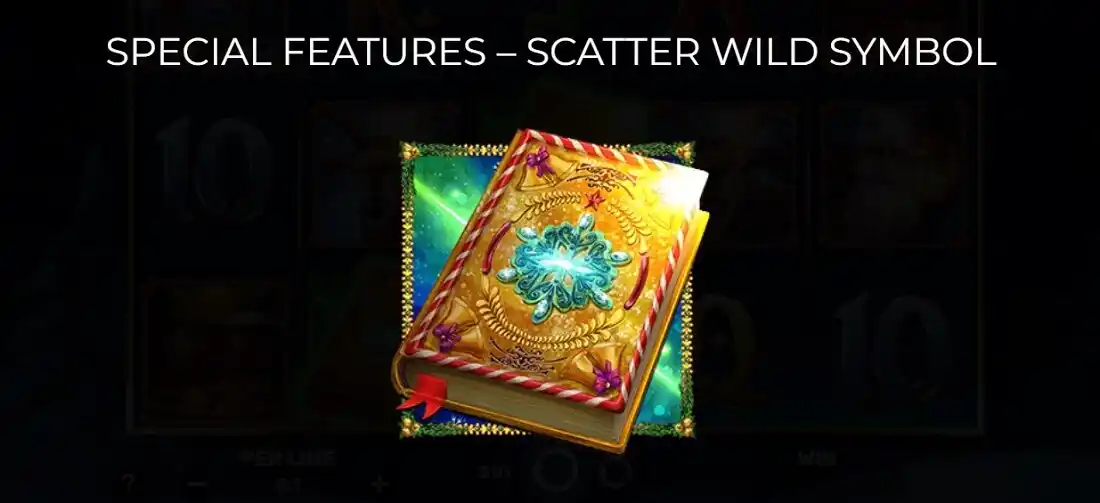 Book of xmas scatter wild symbol