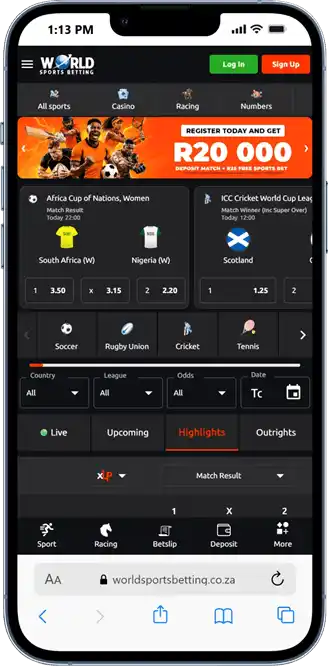 World Sports Betting on Mobile