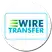 Wire transfer logo round