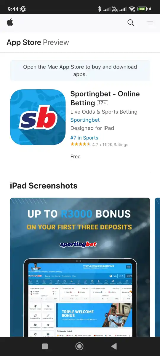 How to Download Sportingbet iOS app