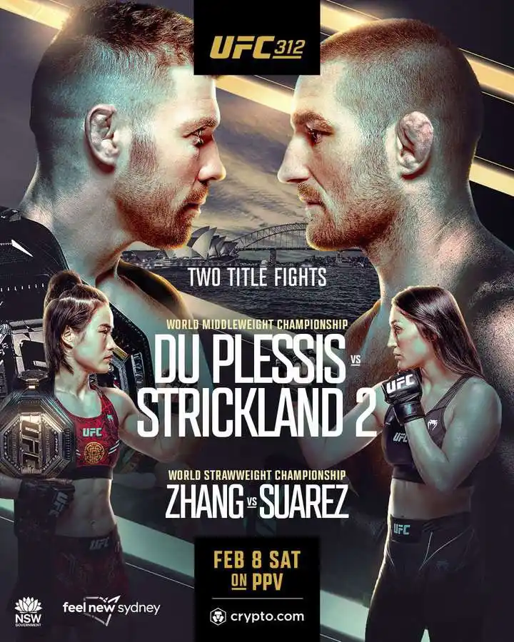 UFC 312 Poster - Du Plessis vs Strickland