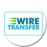 Wire transfer logo round