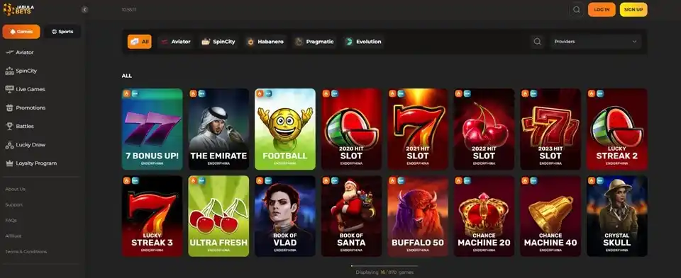 Jabulabets Games