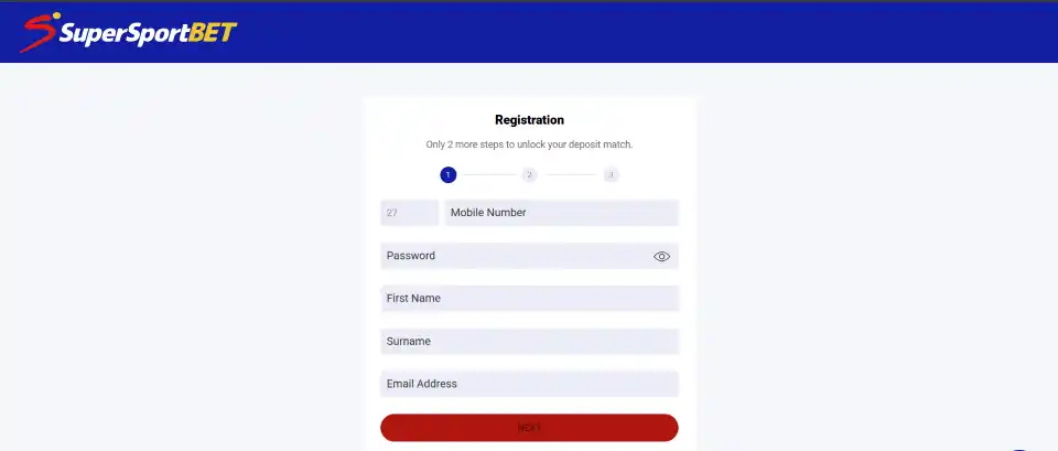 Registration at SuperSportBet