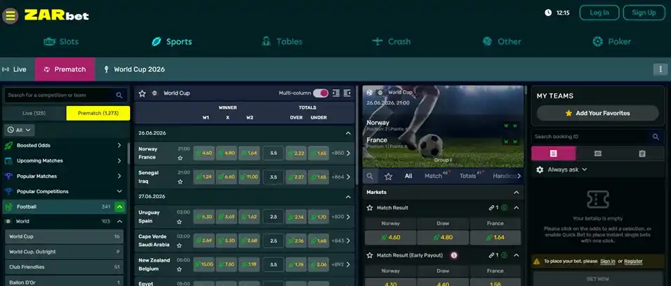 ZARbet Sports Betting