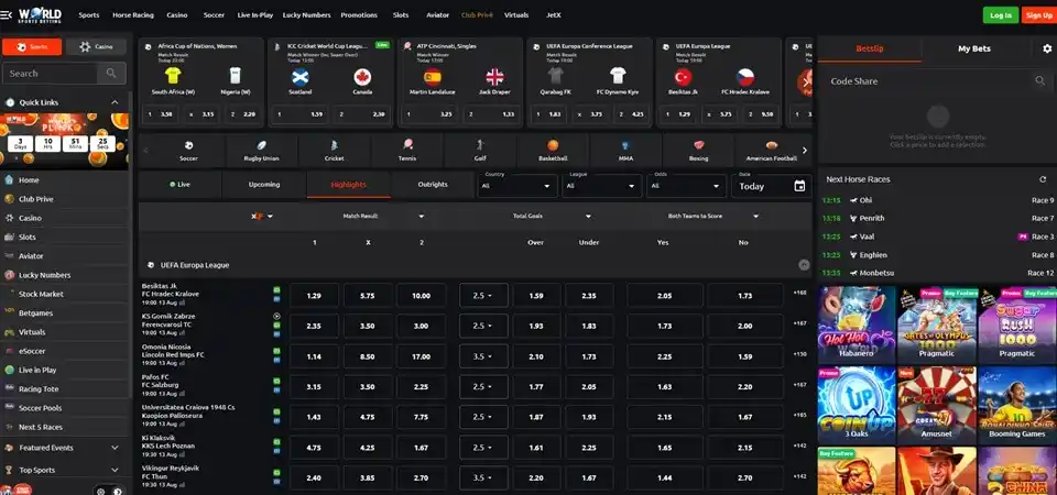 World Sports Betting Sports Section