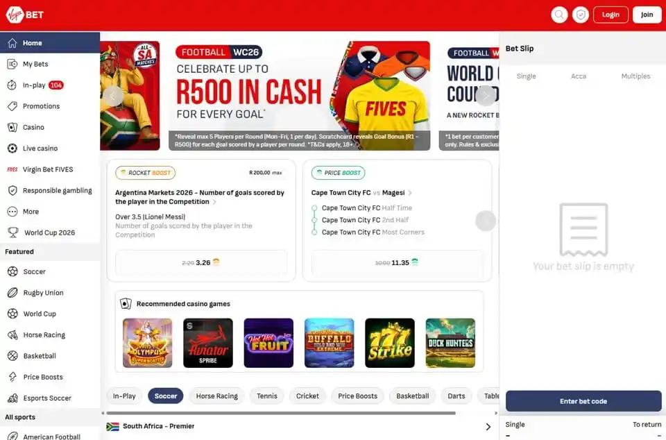 Virgin Bet Sports Betting
